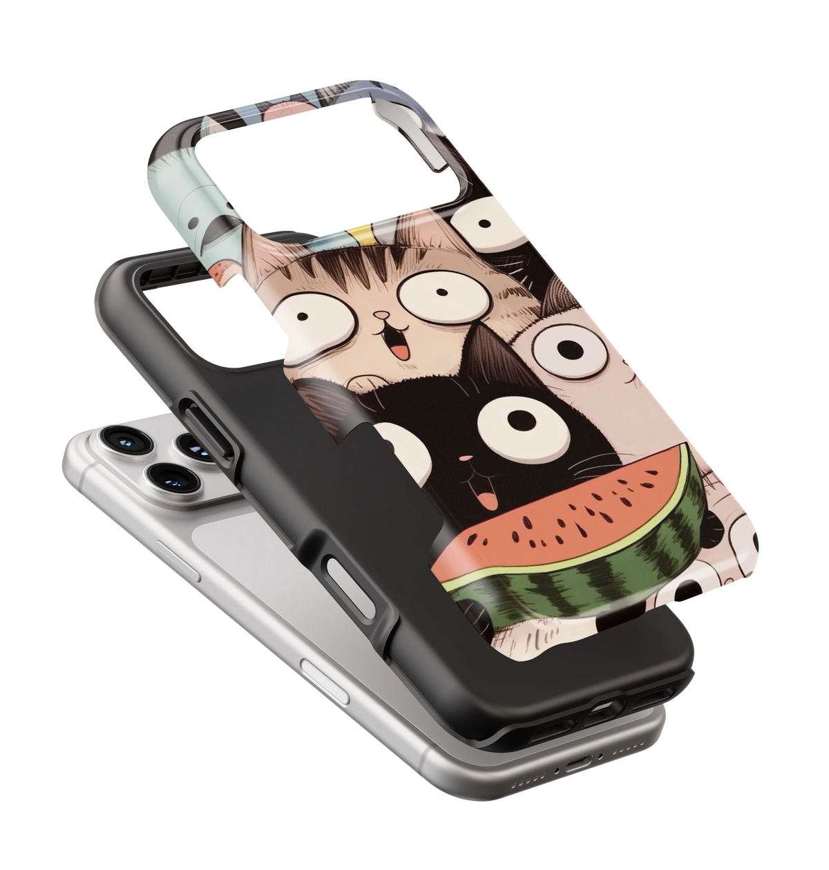 Coque iPhone Crazy Cats – Watermelon