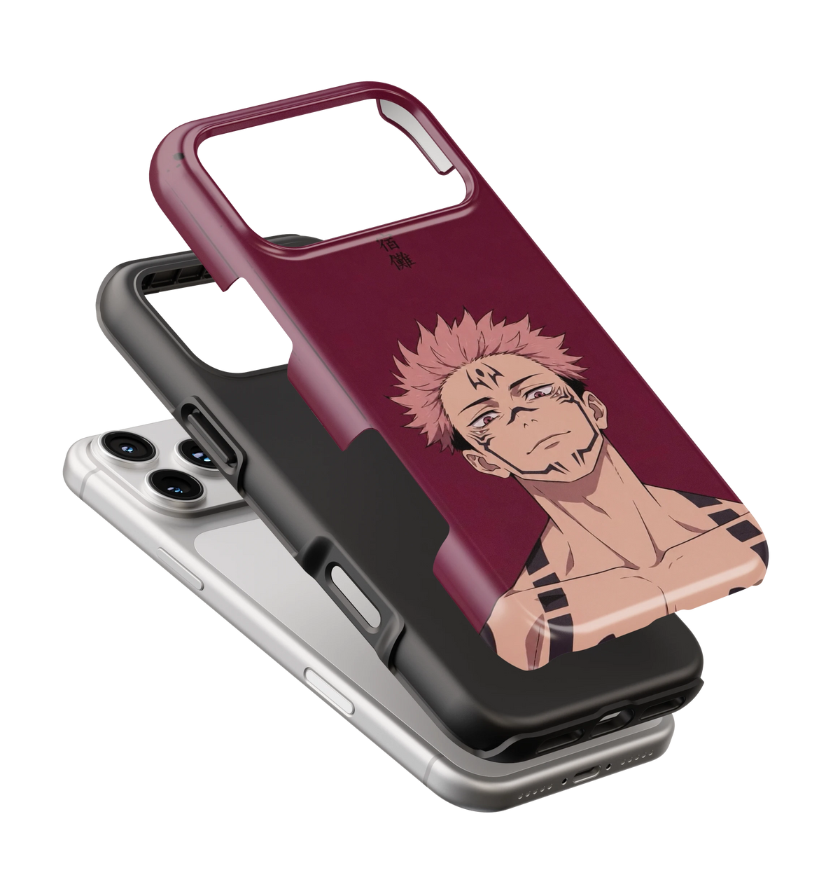 Coque iPhone Sukuna – Jujutsu Kaisen Dark Red
