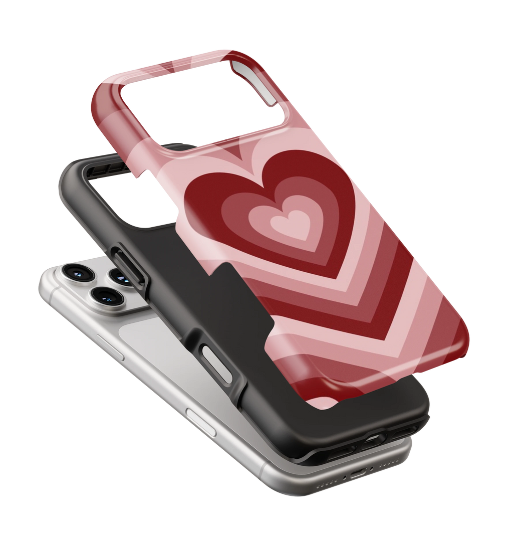 Coque iPhone – Design Cœurs Empilés