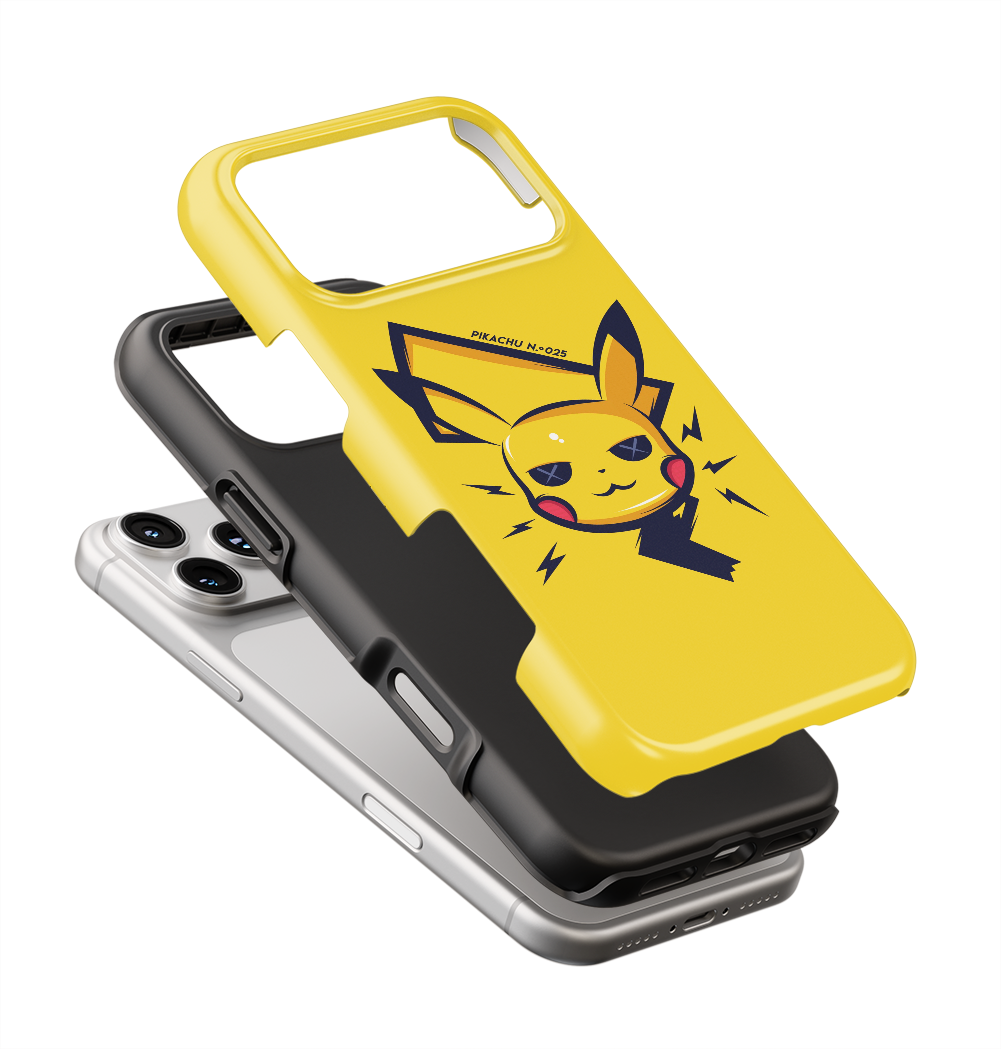Coque iPhone – Pikachu Minimaliste & Électrique