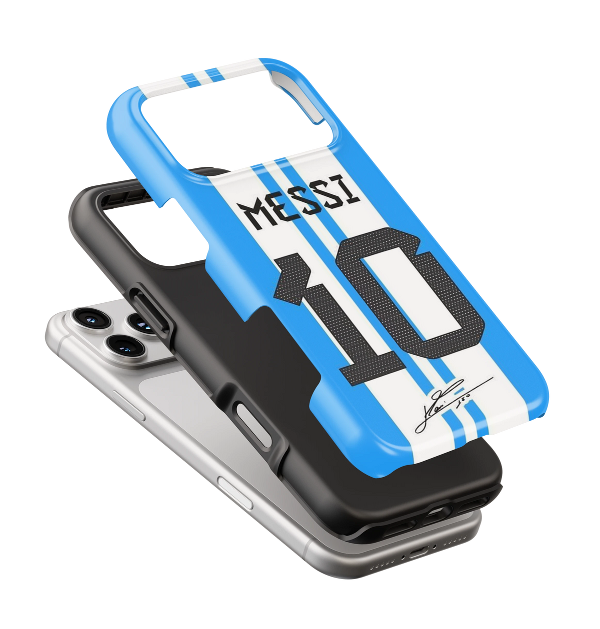 Coque iPhone Messi – Bleu et Blanc | Argentine