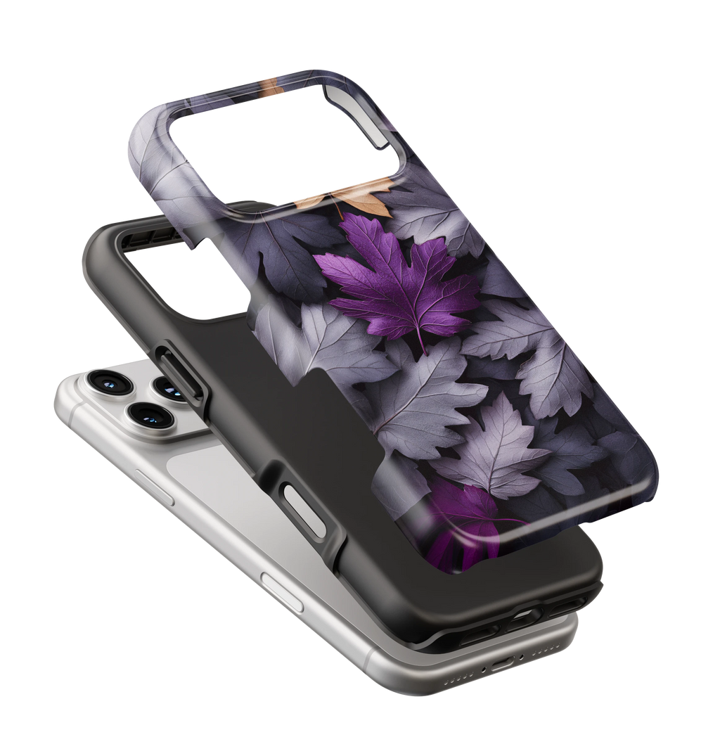 Coque iPhone Purple Autumn Leaves