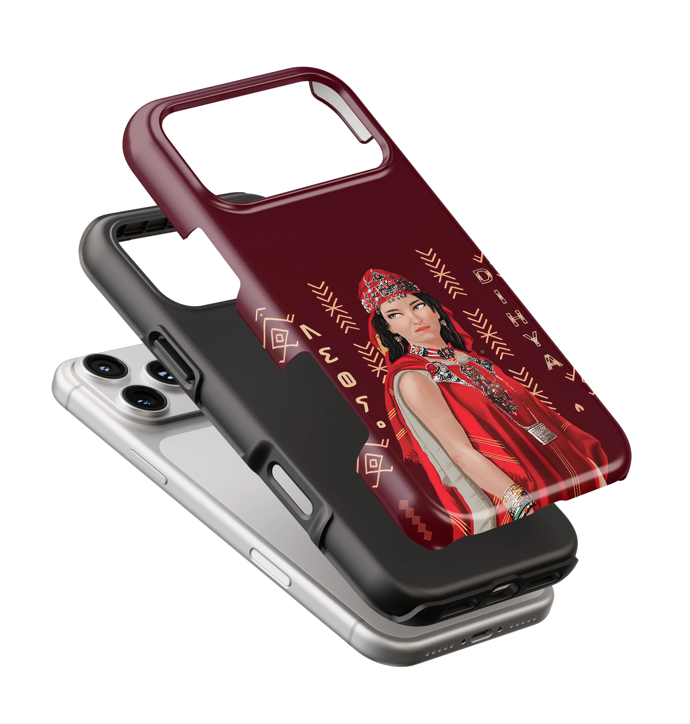 Coque iPhone – Design Amazigh Traditionnel “Dihya”