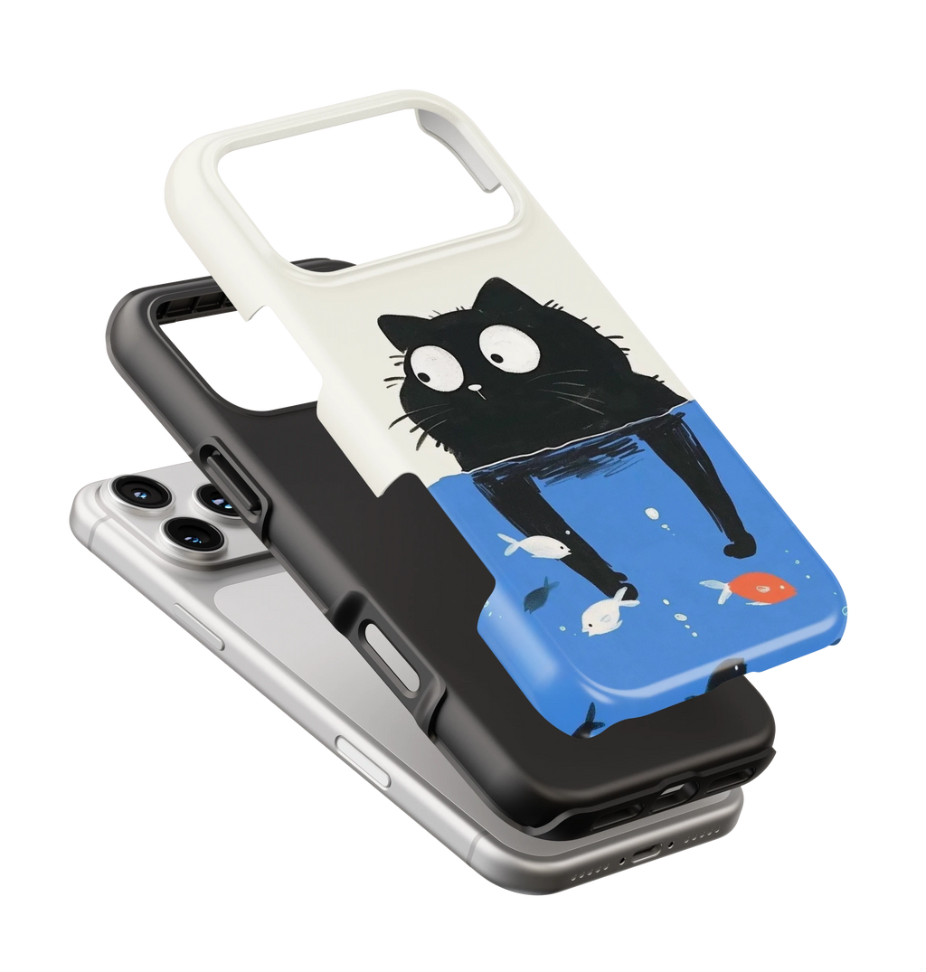 Coque iPhone – Design Chat Noir Océan