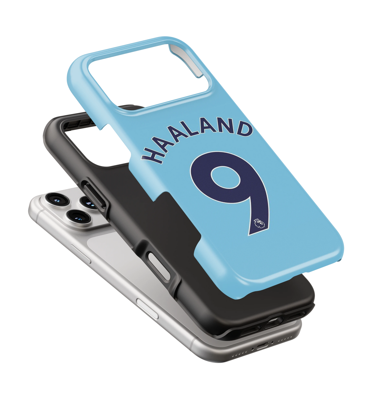 Coque iPhone Haaland – Design Bleu | Manchester City