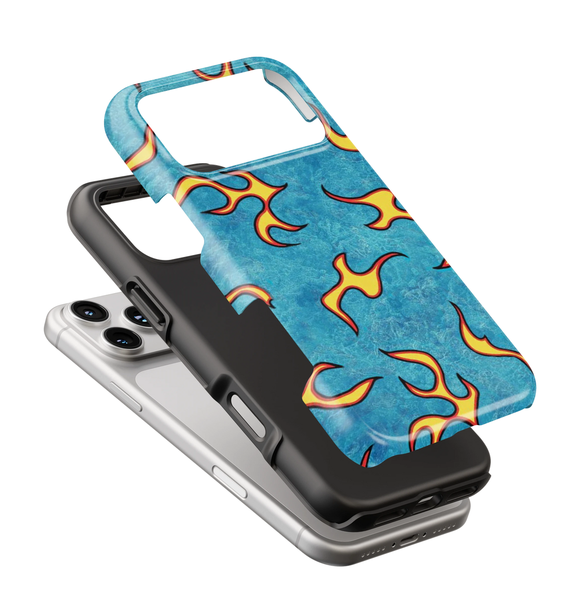 Coque iPhone – Blue Fire