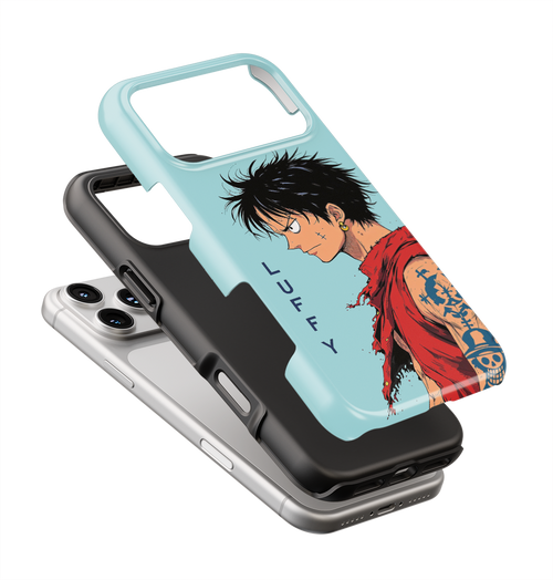Coque iPhone Anime – Design Monkey D. Luffy Minimaliste