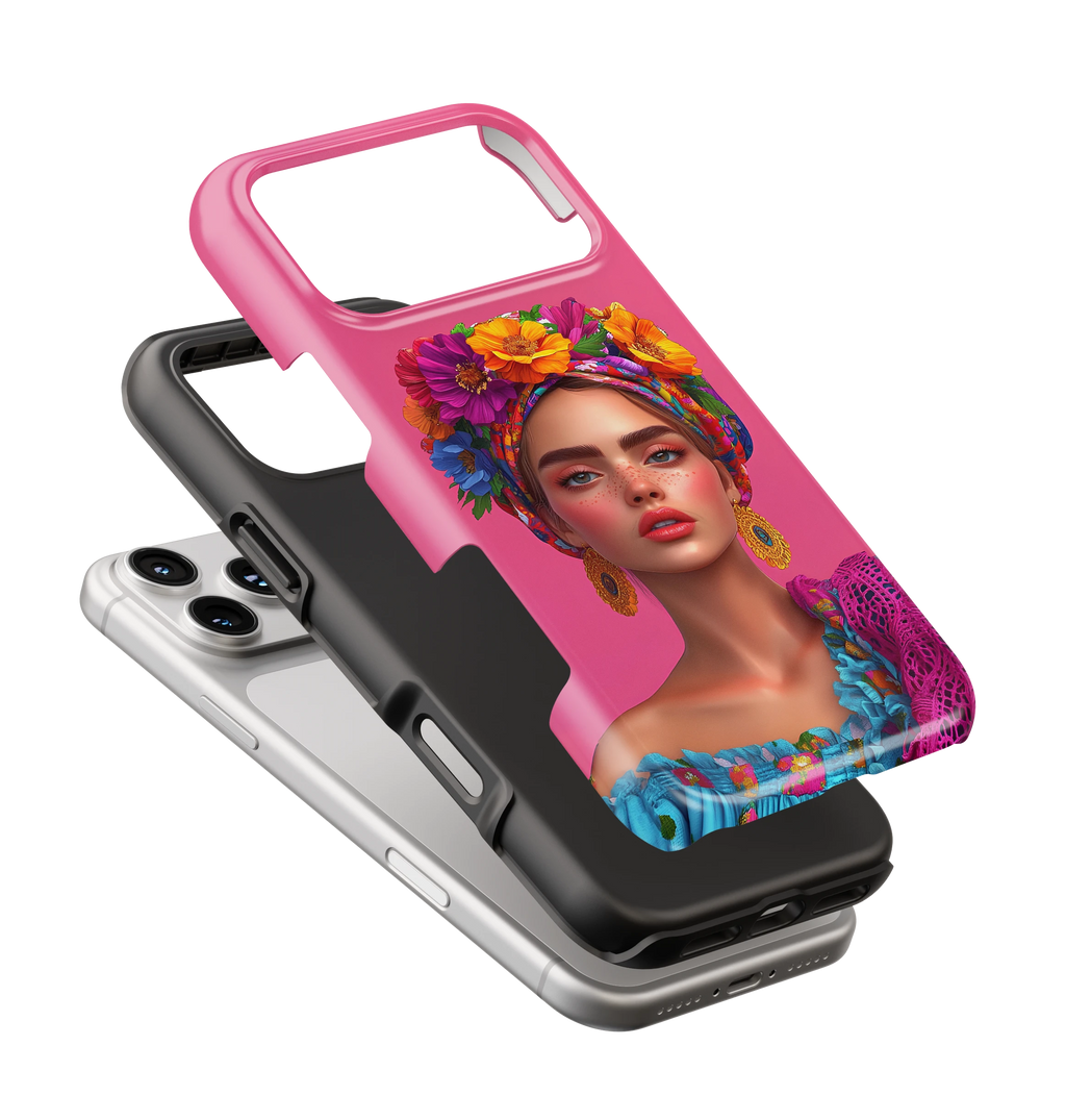 Coque iPhone – Design Femme Fleurie Colorée