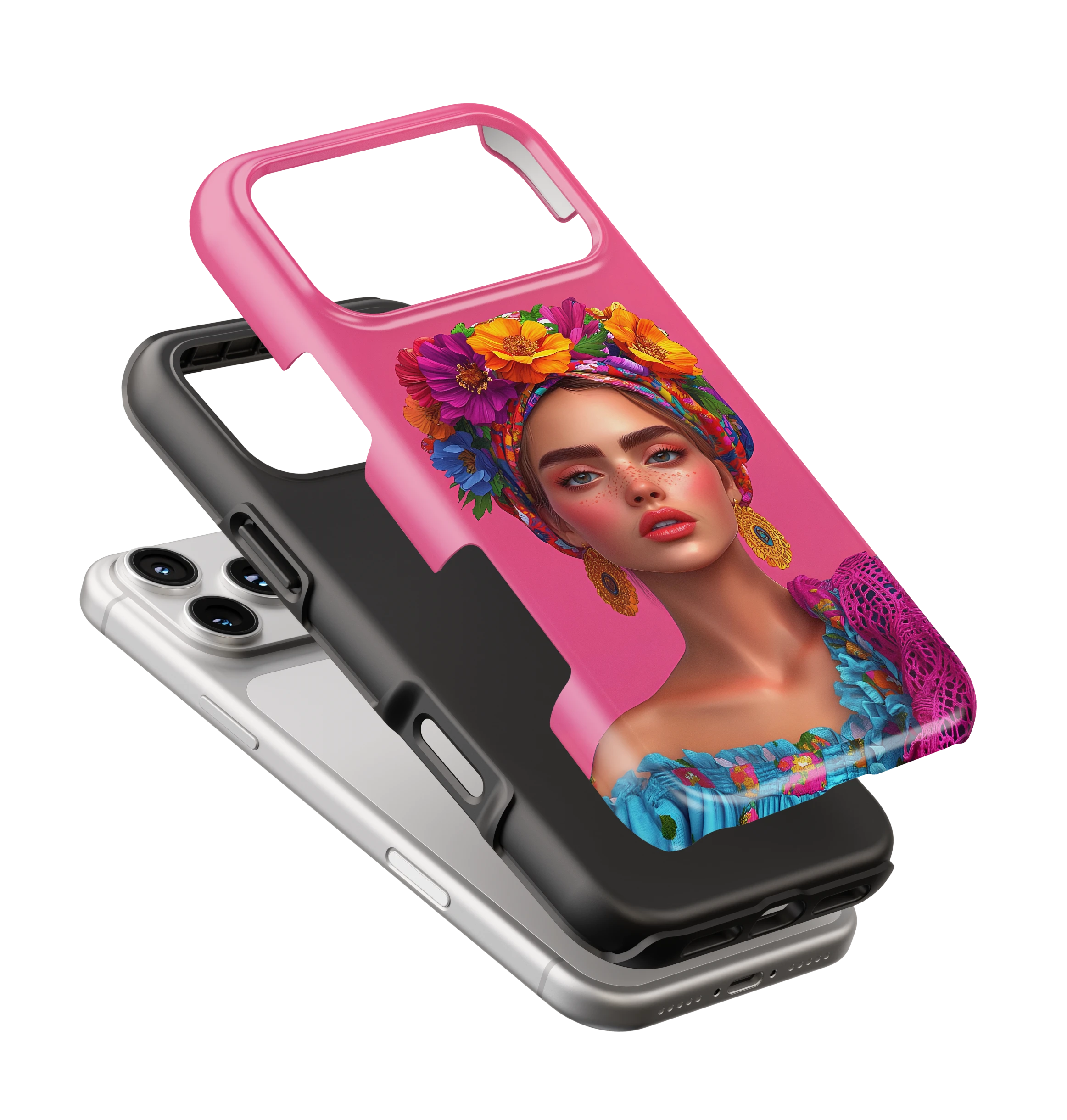 Coque iPhone – Design Femme Fleurie Colorée