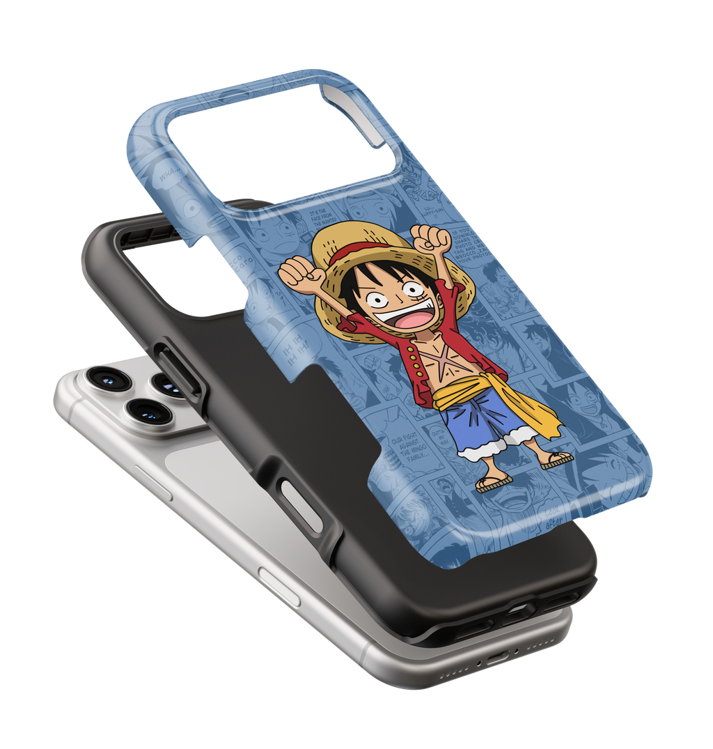 Coque iPhone Monkey D. Luffy – Design Manga Bleu | One Piece