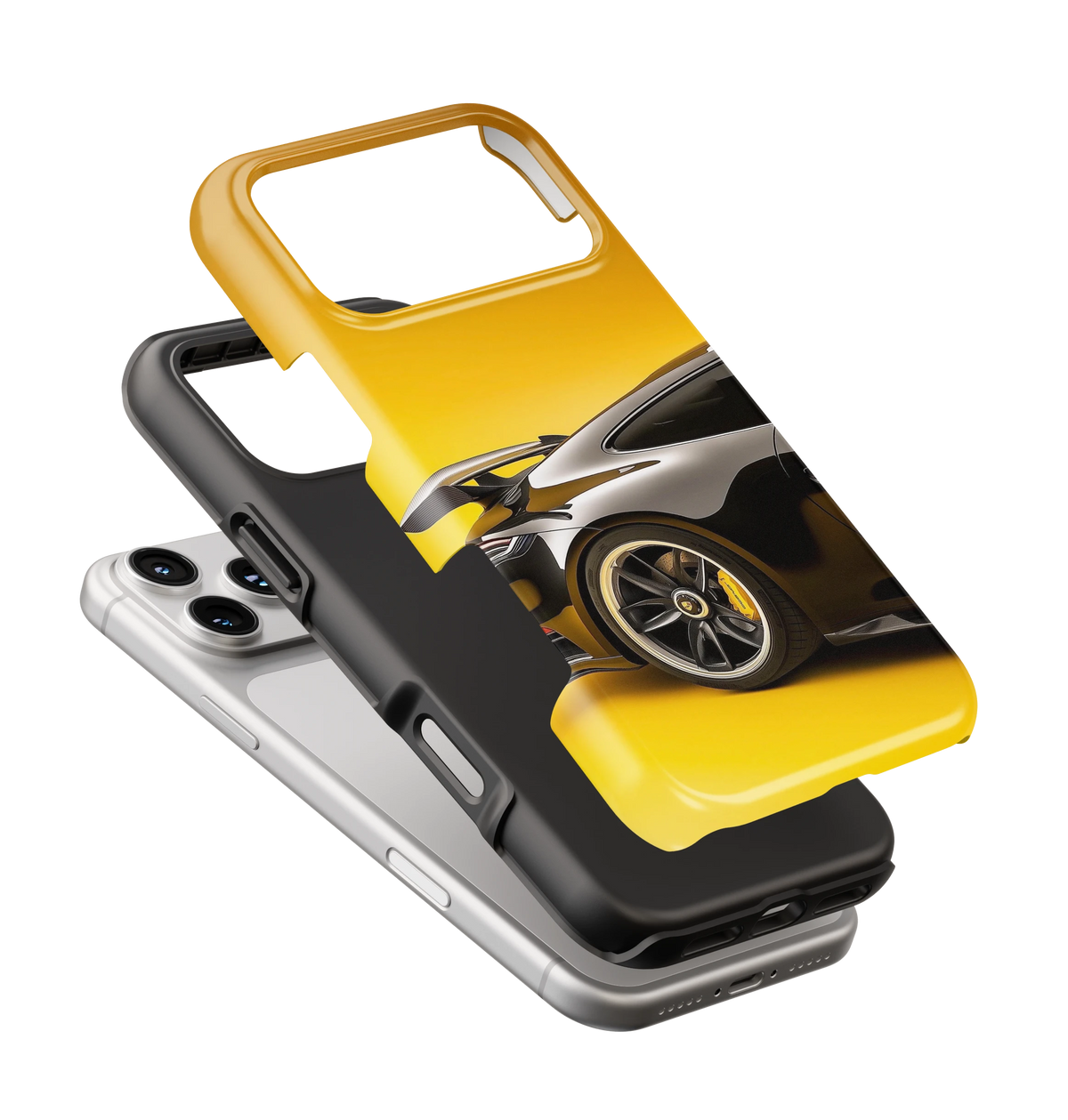 Coque iPhone – Porsche 911 Black & Yellow