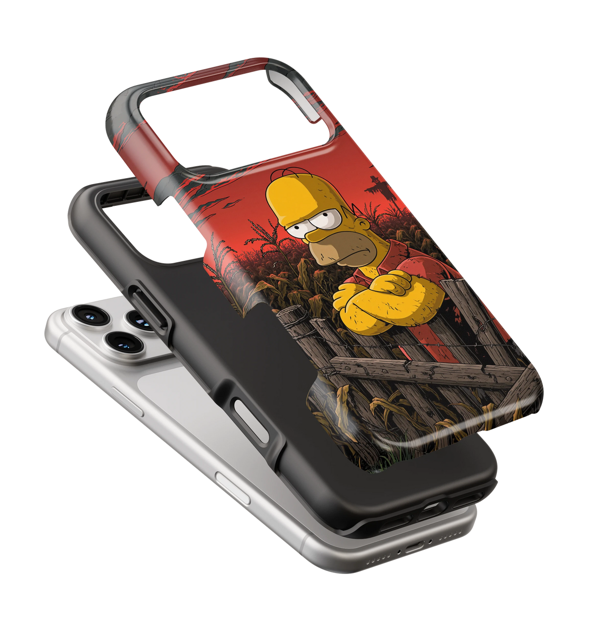 Coque iPhone Homer Simpson – Design Dark Red | Les Simpson