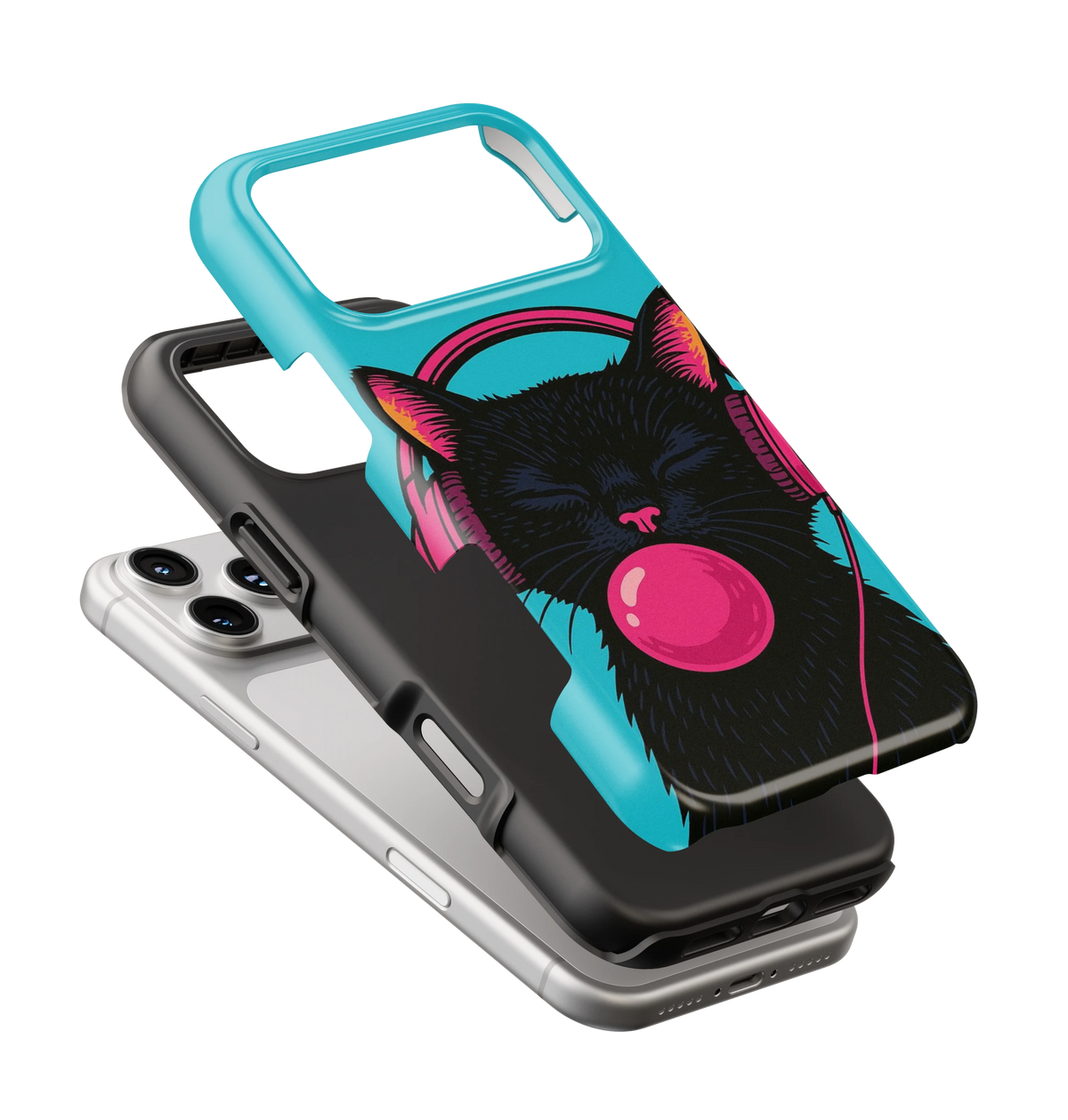 Coque iPhone – Music Cat Bubble