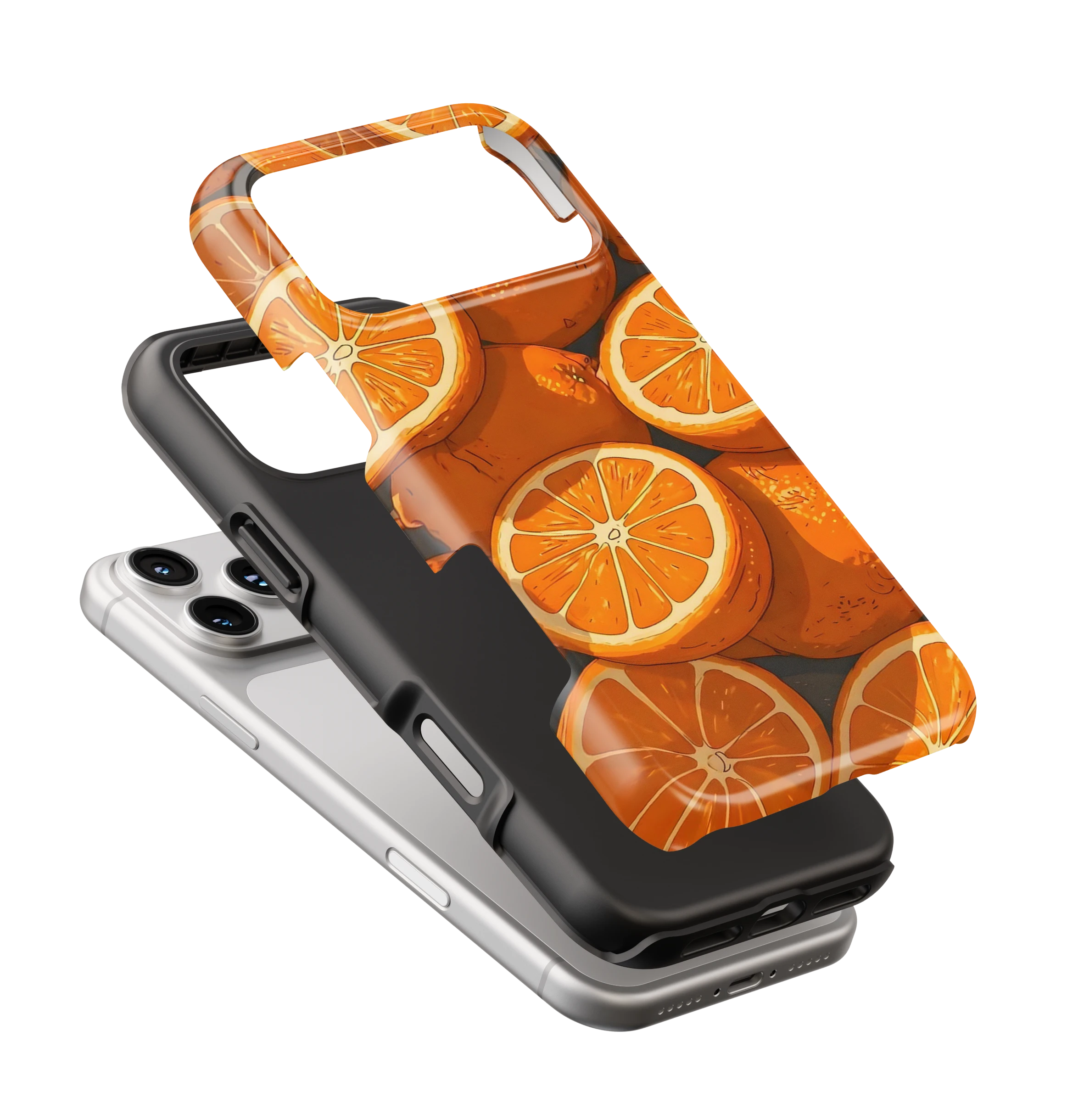 Coque iPhone Motif Oranges Fraîches