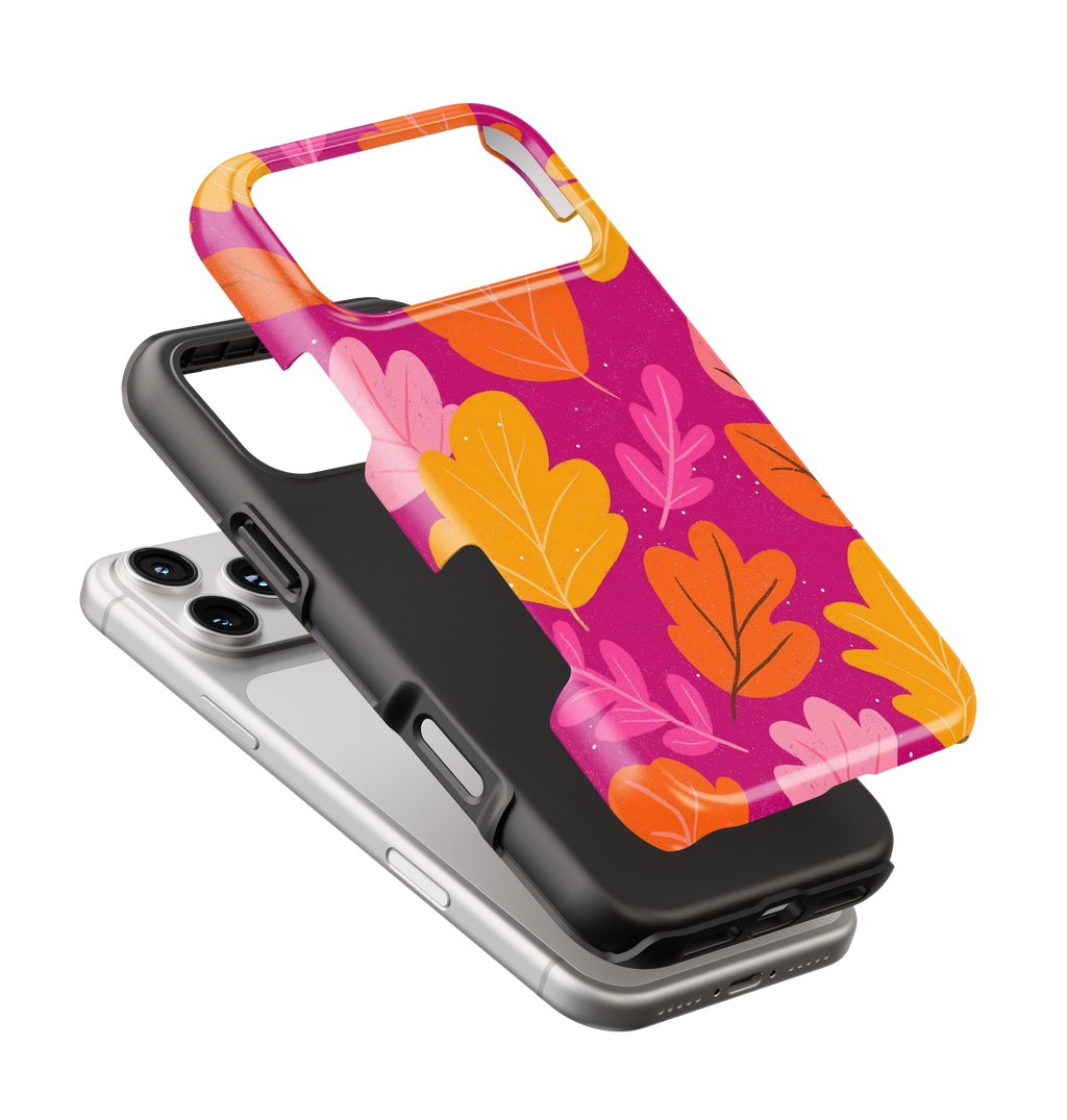 Coque iPhone – Design Feuilles Colorées