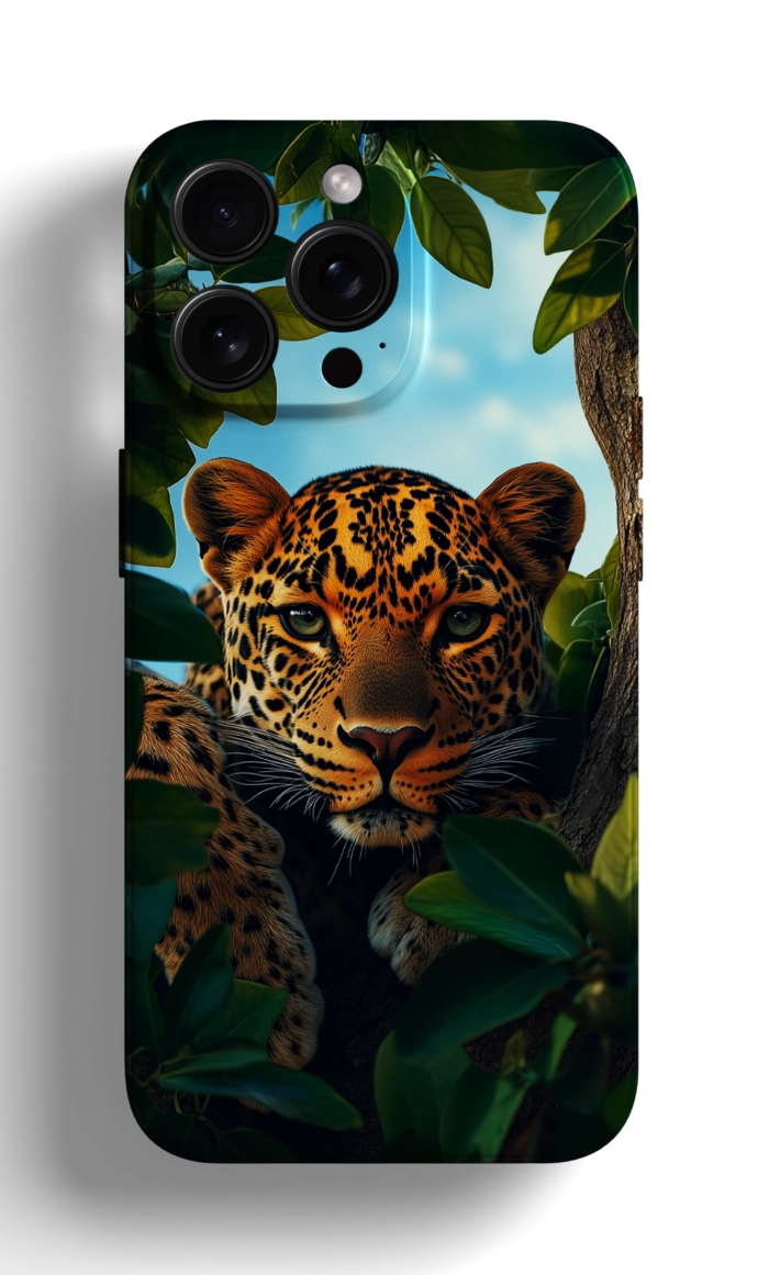 Coque iPhone avec un Léopard dans un Arbre – Image 1