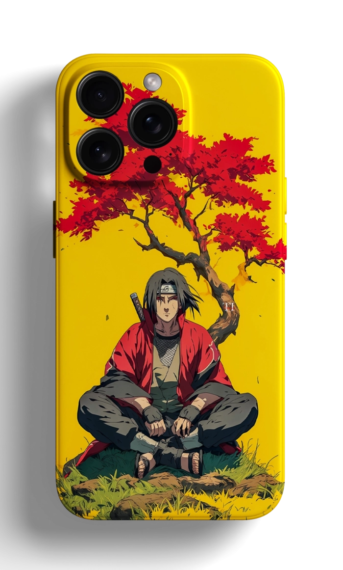 Coque iPhone Itachi Uchiha Design Serein avec Arbre Rouge – Image 1