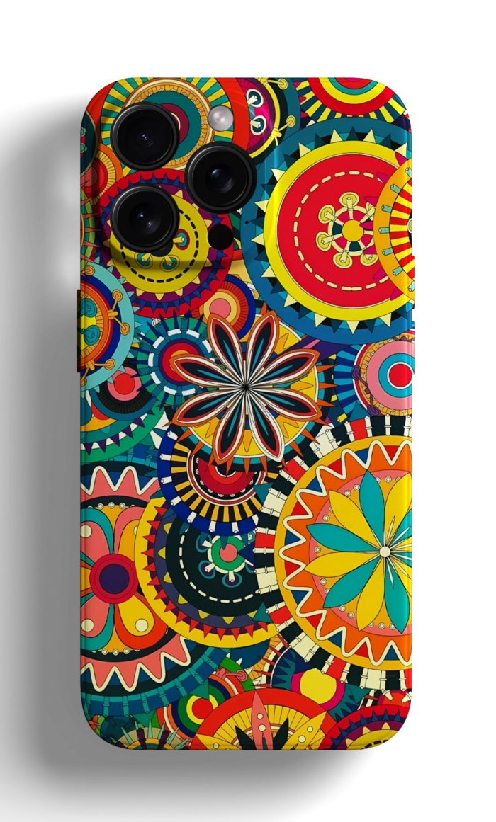 Coque iPhone Colorée avec Motifs Abstraits – Image 1